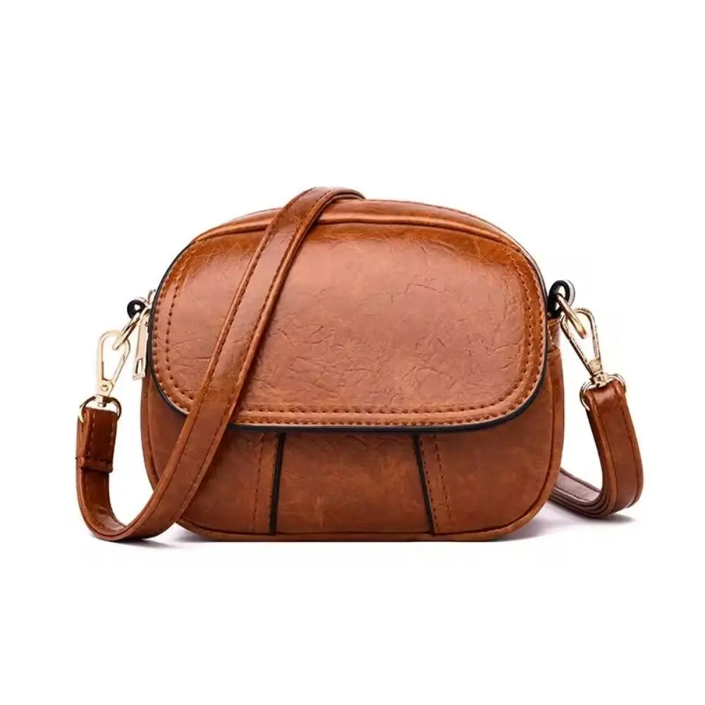 Vintage and Lightweight Leather Shoulder Bag