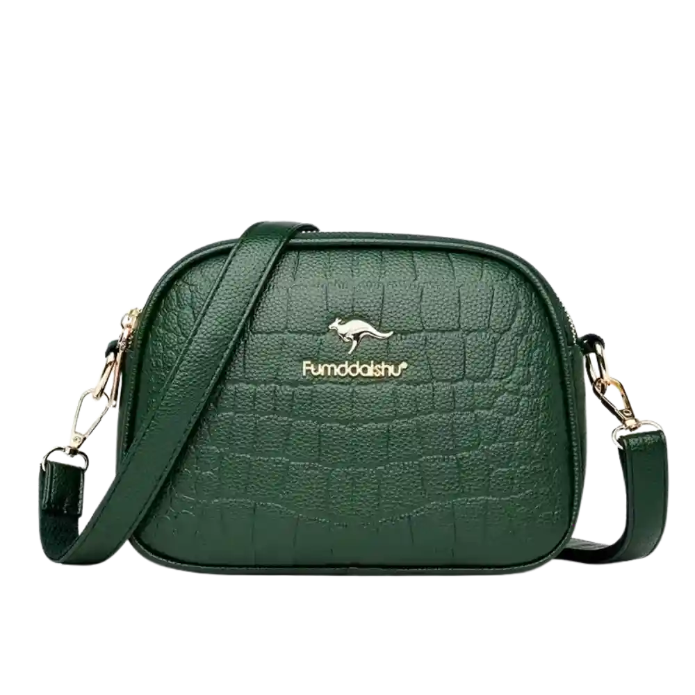 Crocodile Effect Round Shoulder Bag