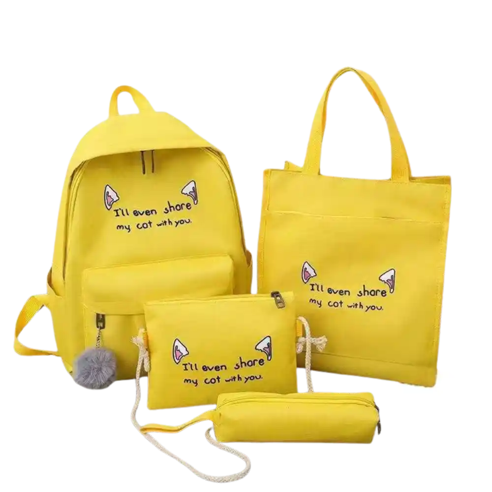 Women's Backpack Set - 4 Pieces