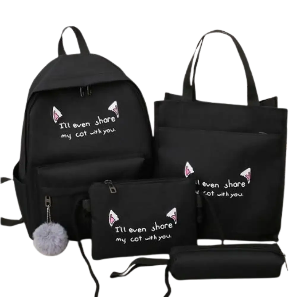 Women's Backpack Set - 4 Pieces