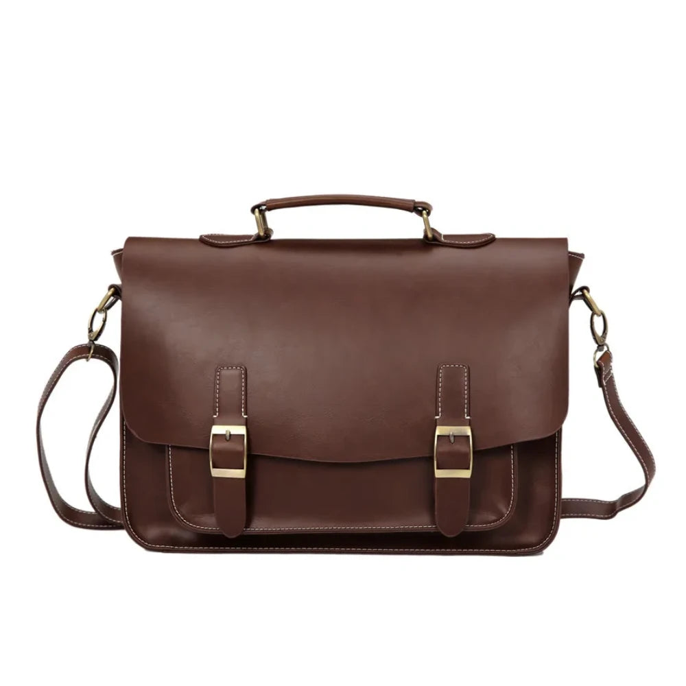 Vintage Leather Briefcase For Pc