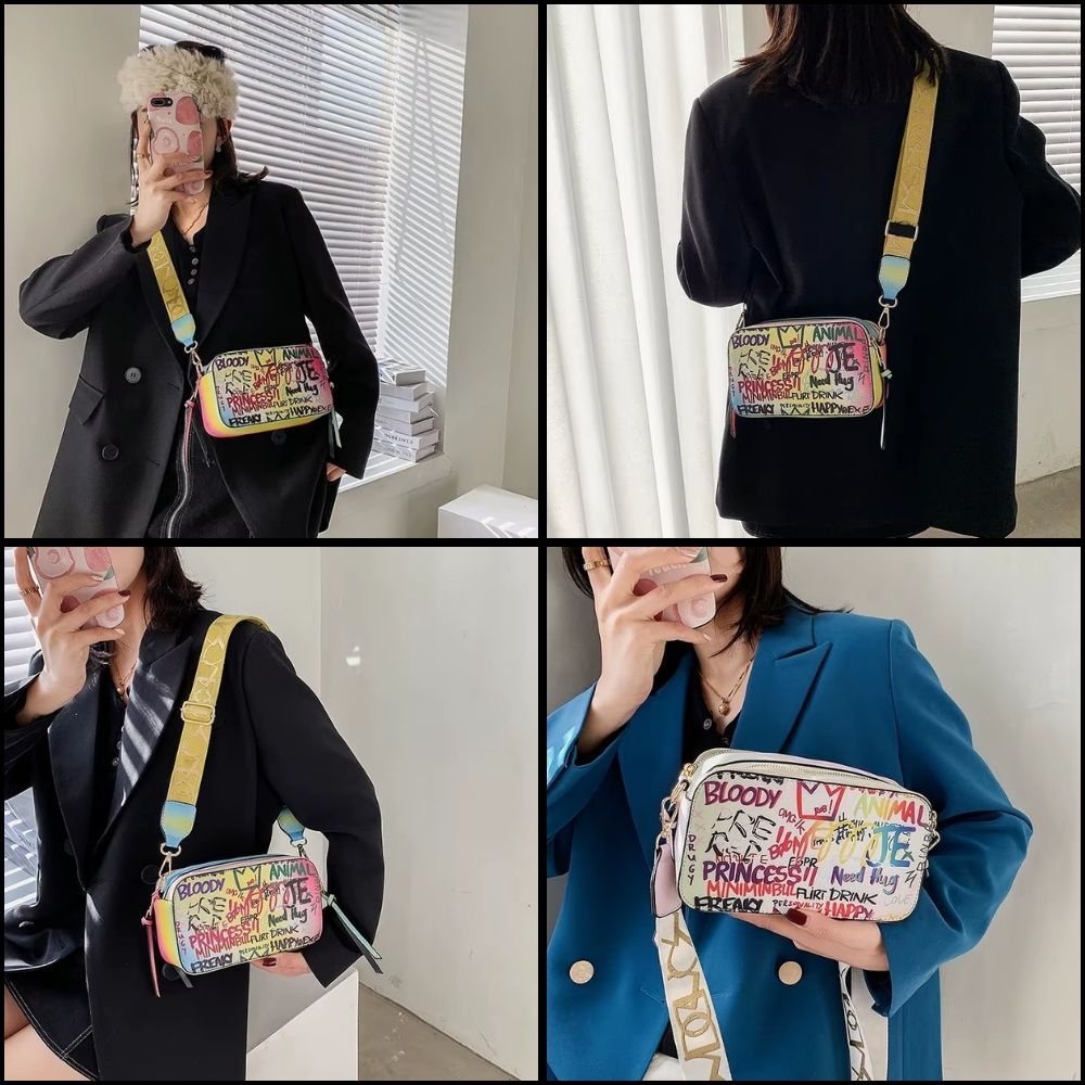 Rainbow Graffiti Shoulder Bag