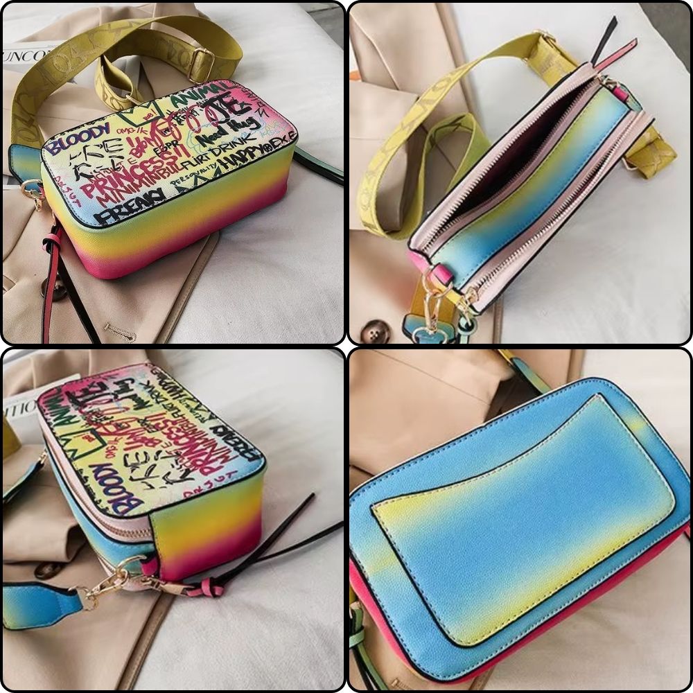 Rainbow Graffiti Shoulder Bag