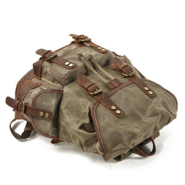 Cartable Rétro en Toile de Grand Capacité