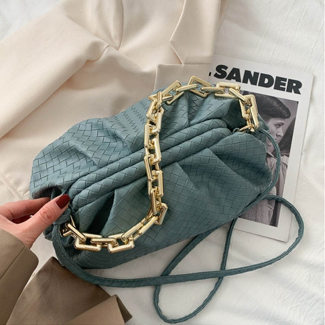 Sac à Main Plissé en Tendance avec Chaine