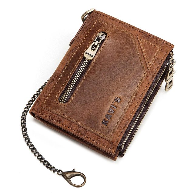 Porte-monnaie en Cuir de Luxe avec Chaine