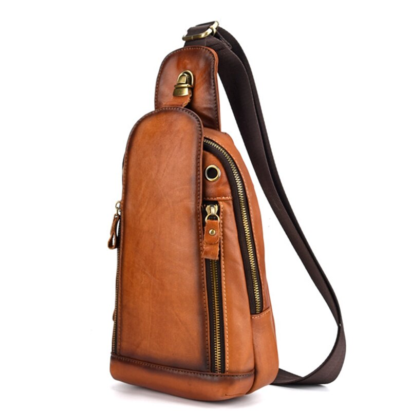 Sacoche Poitrine Elégant Vintage en Cuir