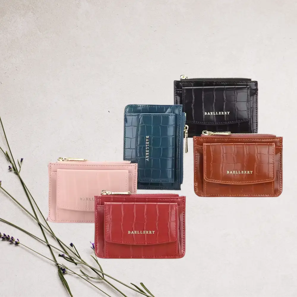 Chic Wallet with Trendy Crocodile Patterns