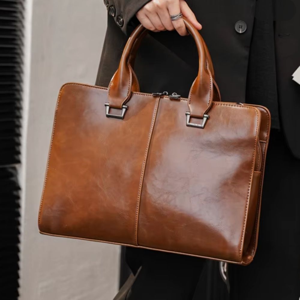 Women's Leather Business Briefcase 