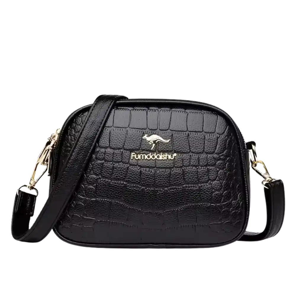 Crocodile Effect Round Shoulder Bag