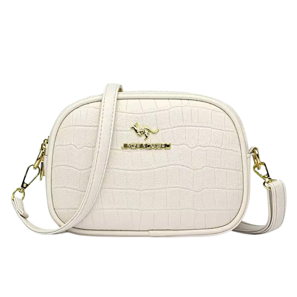 Crocodile Effect Round Shoulder Bag