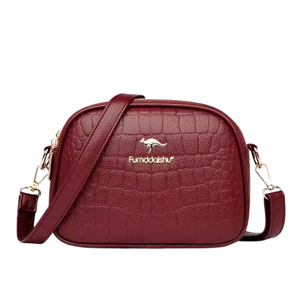 Crocodile Effect Round Shoulder Bag