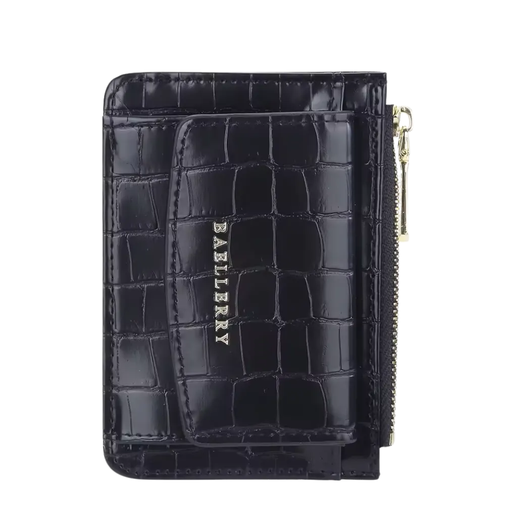 Chic Wallet with Trendy Crocodile Patterns