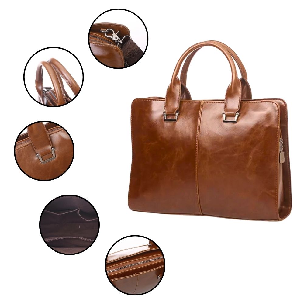 Women's Leather Business Briefcase 