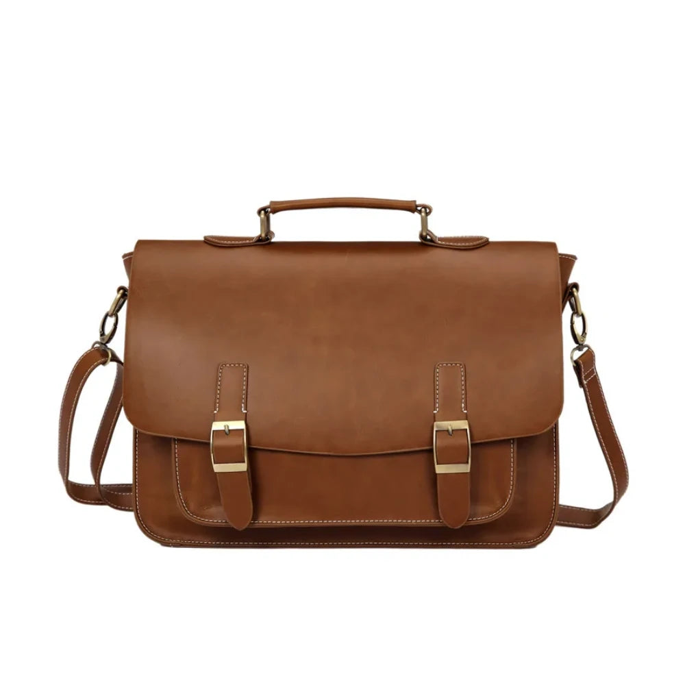 Vintage Leather Briefcase For Pc
